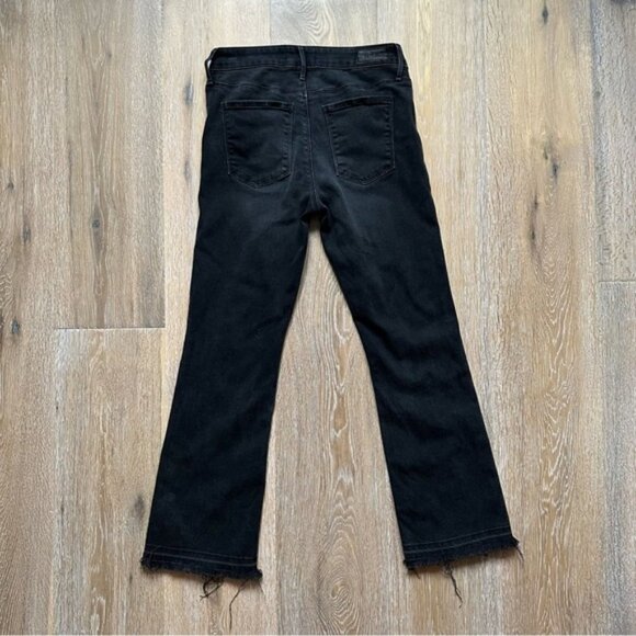 RtA Kiki Crop Raw Hem Jeans in Black Dusk Wash - Made in USA - Size 25 - Picture 8 of 16